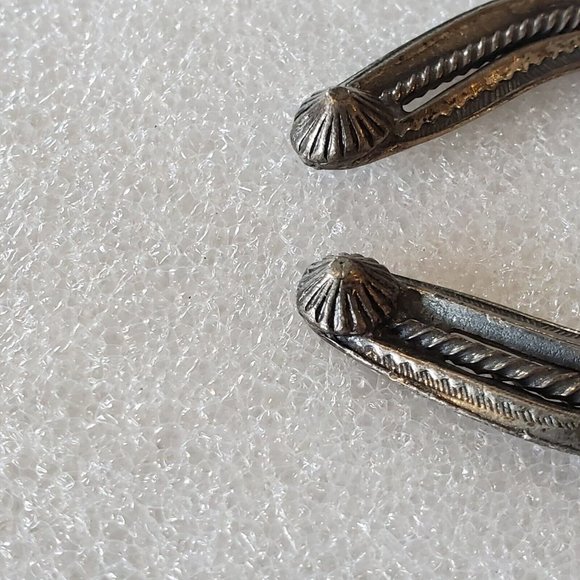Vintage 50s? Sanford Sancrest R American Indian Heavy Silver Link Chain Belt?‎ main image 5